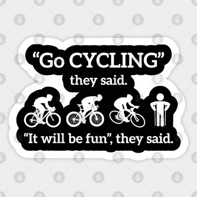 GO CYCLING Sticker by Karin Wright